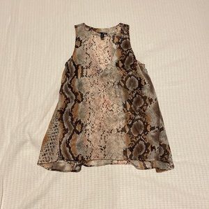 Mixed snake print racerback tank